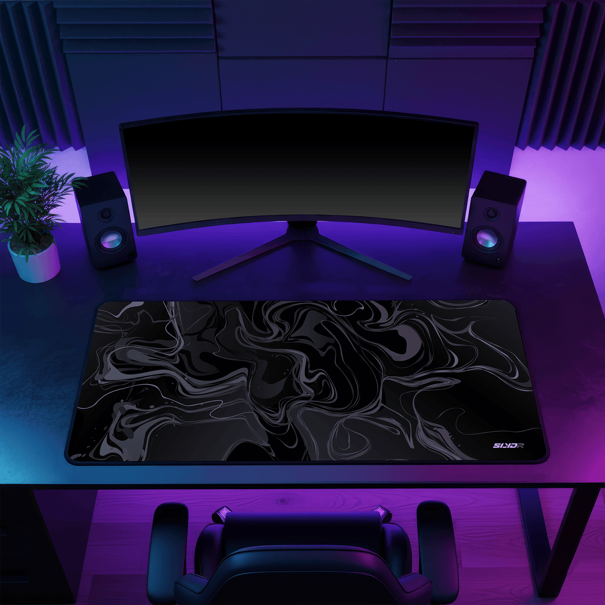 SLYDR Mousepad – Liquid Color: Storm Black