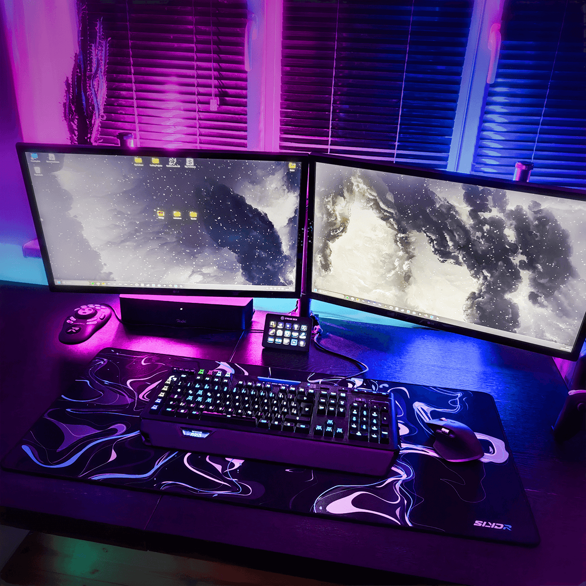 SLYDR Mousepad – Liquid Color: Pulse Blue